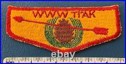 VTG 1960s OA Lodge 404 TIAK Order of the Arrow Solid FLAP PATCH WWW Boy Scout