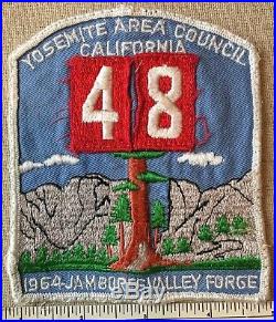 VTG 1964 YOSEMITE AREA COUNCIL CALIFORNIA Boy Scout Jamboree PATCH JSP JCP 48 CA