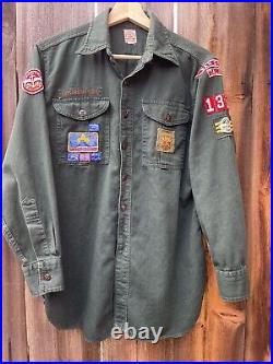 VTG 50s Boy Scouts Of America Explorer BSA Official Shirt San Diego CA Patches