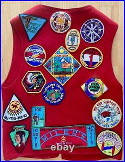 VTG 60s Boy Scout Vest Many Patches Stars Ribbon Pins Medals BSA Illinois NICE