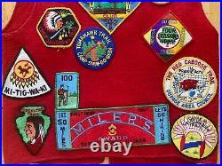 VTG 60s Boy Scout Vest Many Patches Stars Ribbon Pins Medals BSA Illinois NICE