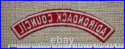 VTG ADIRONDACK COUNCIL Boy Scout Red & White Uniform Strip PATCH RWS BSA 1/2