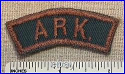 VTG ARKANSAS Explorer Scout Green & Brown State Strip PATCH GBS ARK. Boy Scout