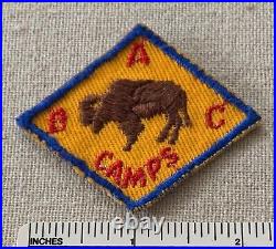 VTG BUFFALO AREA COUNCIL CAMPS Boy Scout Hat Diamond PATCH BSA Badge Camp NY BAC