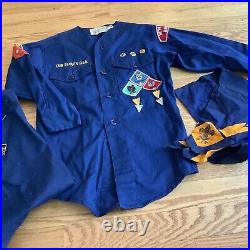 VTG Boy Scout Cub Shirt Patches Pants &Belt BSA Uniform Brooklyn NY 1970s Small