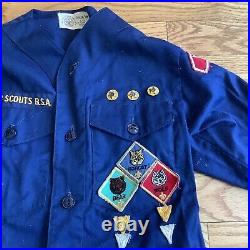 VTG Boy Scout Cub Shirt Patches Pants &Belt BSA Uniform Brooklyn NY 1970s Small