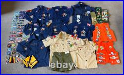 VTG Boy Scout Lot Shirts, Vests, Shorts, Patches, Pins 250+ Patches & Pins
