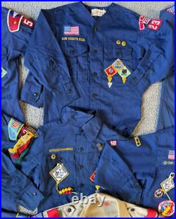 VTG Boy Scout Lot Shirts, Vests, Shorts, Patches, Pins 250+ Patches & Pins
