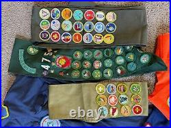 VTG Boy Scout Lot Shirts, Vests, Shorts, Patches, Pins 250+ Patches & Pins