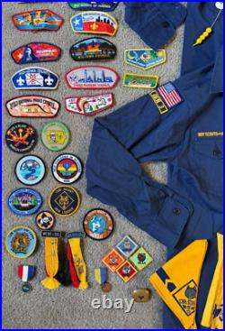 VTG Boy Scout Lot Shirts, Vests, Shorts, Patches, Pins 250+ Patches & Pins