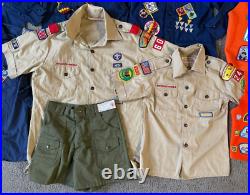 VTG Boy Scout Lot Shirts, Vests, Shorts, Patches, Pins 250+ Patches & Pins