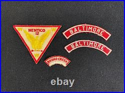 VTG Boy Scout Patches Nentico 12 Order Of Arrow Broad Creek Baltimore 1950s 60s