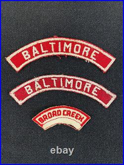 VTG Boy Scout Patches Nentico 12 Order Of Arrow Broad Creek Baltimore 1950s 60s