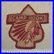 VTG-CAMP-HOOK-Boy-Scout-Arrowhead-Shaped-Red-FELT-PATCH-Uniform-Badge-OH-1940s-01-wla