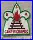 VTG-CAMP-KICKAPOO-Boy-Scout-PATCH-Cut-Edge-Twill-Mississippi-Scouts-OK-BSA-1950s-01-plhm