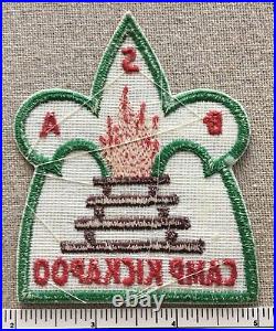 VTG CAMP KICKAPOO Boy Scout PATCH Cut Edge Twill Mississippi Scouts OK BSA 1950s