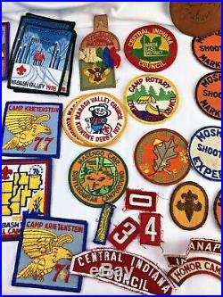 VTG LOT American Boy Scout 50's -70's Central Indiana Council Patches and Scarf