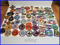 VTG Lot of OVER 150 Boy Scouts Merit Badges, Pins, Jamboree/Belt Patches, Belt++