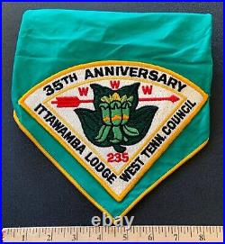 VTG OA ITTAWAMBA LODGE 235 35th Anniversary PIE PATCH on NECKERCHIEF WWW