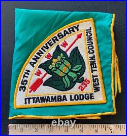 VTG OA ITTAWAMBA LODGE 235 35th Anniversary PIE PATCH on NECKERCHIEF WWW