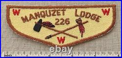 VTG OA MANQUZET LODGE 226 Order of the Arrow FLAP PATCH State Line Council WI