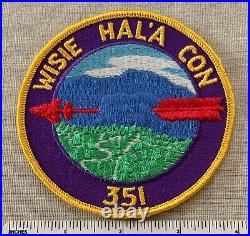 VTG OA WISIE HAL'A CON LODGE 351 Order of the Arrow Round PATCH Boy Scout WWW