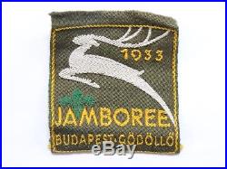 VTG ORIGINAL BOY SCOUTS 1933 4th WORLD JAMBOREE PATCH / BADGE GODOLLO HUNGARY
