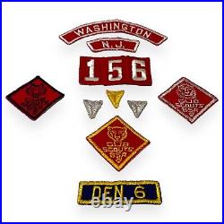 VTG WASHINGTON, N. J BSA Cub Scouts Patch Set 10 Patches 156 DEN 6
