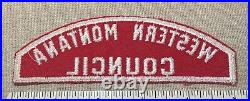 VTG WESTERN MONTANA COUNCIL Boy Scout Red & White Uniform Strip PATCH RWS FULL