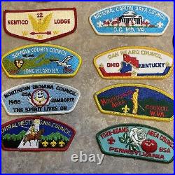 VTG lot of 35 Boy Scouts Of America Council & Camp Patches 1984 1985