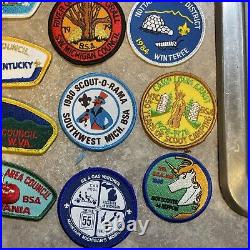 VTG lot of 35 Boy Scouts Of America Council & Camp Patches 1984 1985