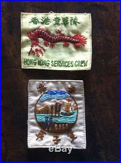 Vint. Hong Kong Boy Scout Patches Hong Kong Crew Services With Dragon & Another