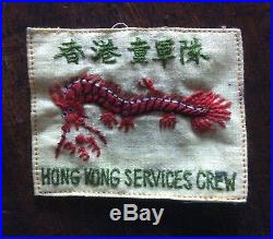 Vint. Hong Kong Boy Scout Patches Hong Kong Crew Services With Dragon & Another