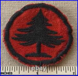 Vintage 1920s Boy Scout PINE TREE Felt Patrol Badge PATCH NO BSA Red Black Early