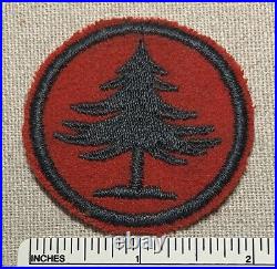 Vintage 1920s Boy Scout PINE TREE Felt Patrol Badge PATCH NO BSA Red Black Early