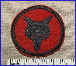 Vintage 1920s Early 30s Boy Scout FOX Felt Patrol Badge PATCH NO BSA Red Black
