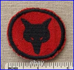 Vintage 1920s Early 30s Boy Scout FOX Felt Patrol Badge PATCH NO BSA Red Black