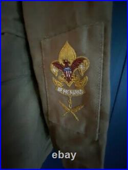 Vintage 1930's Boy Scout Safari Style Jacket With 22 Patches