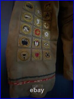 Vintage 1930's Boy Scout Safari Style Jacket With 22 Patches