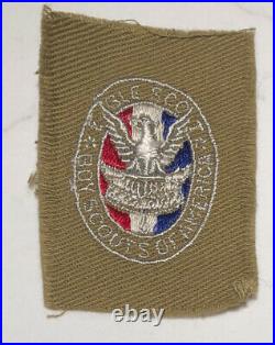 Vintage 1933-55 Type 2 Boy Scouts Eagle Scout Cut Cloth Patch 1939 Certificate