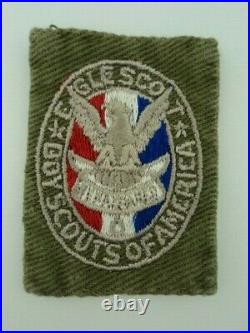 Vintage 1933-55 Type 2 Boy Scouts Eagle Scout Cut Square Cloth Patch