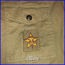 Vintage 1937 Boy Scouts of America BSA Shirt with 1937 National Jamboree Patch +