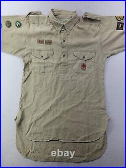 Vintage 1940's Boy Scout Wear Umbro Men's S/M Shirt Original Patches England