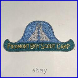 Vintage 1940S Piedmont Boy Scout Camp Patch NC Blue Gree White 5.75 Wide