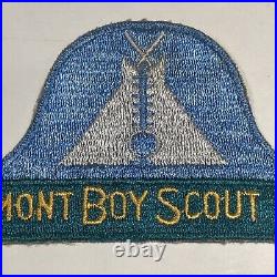 Vintage 1940S Piedmont Boy Scout Camp Patch NC Blue Gree White 5.75 Wide
