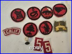 Vintage 1940s-50s Boyscout Shirts, Patches And Button Lot