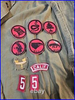 Vintage 1940s-50s Boyscout Shirts, Patches And Button Lot