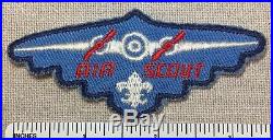 Vintage 1940s AIR SCOUT OBSERVER Award Badge PATCH Wings Boy Scouts Explorer BSA