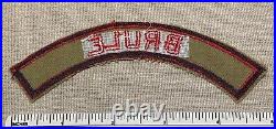 Vintage 1940s BRULE Boy Scout Khaki & Red Community Town Strip PATCH KRS CAMP