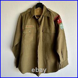 Vintage 1940s BSA Boy Scout Shirt Patched Santa Clara, CA WWII Army Officer